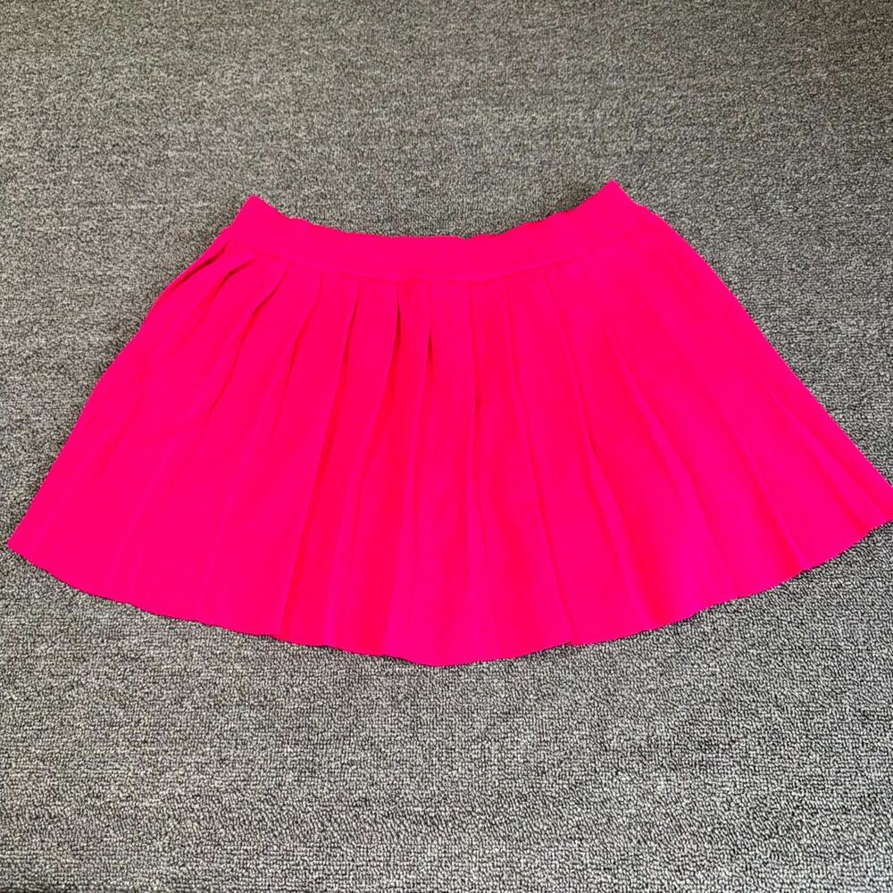 Daisy Tennis Skirt Skort Womens Large Pink Pleated Athletic Ribbed Waistband